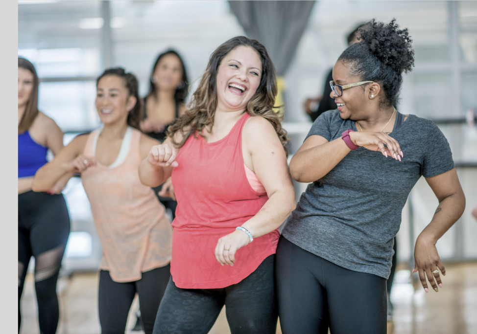 People having fun in a dance class